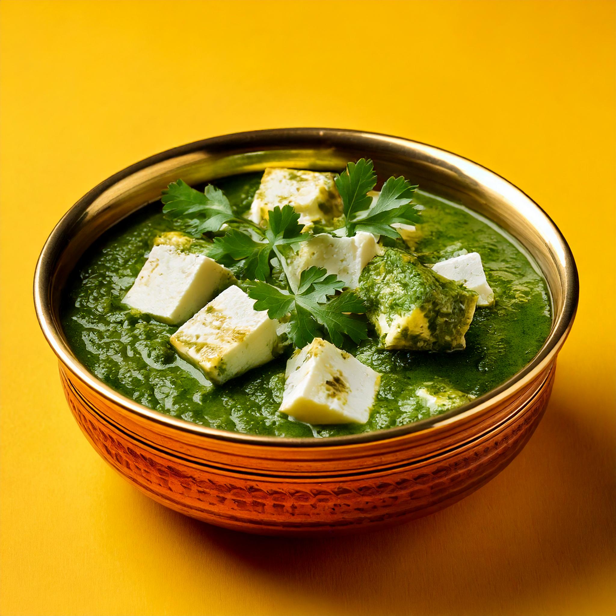 Palak Party — cremet spinatsauce med valgfrit protein