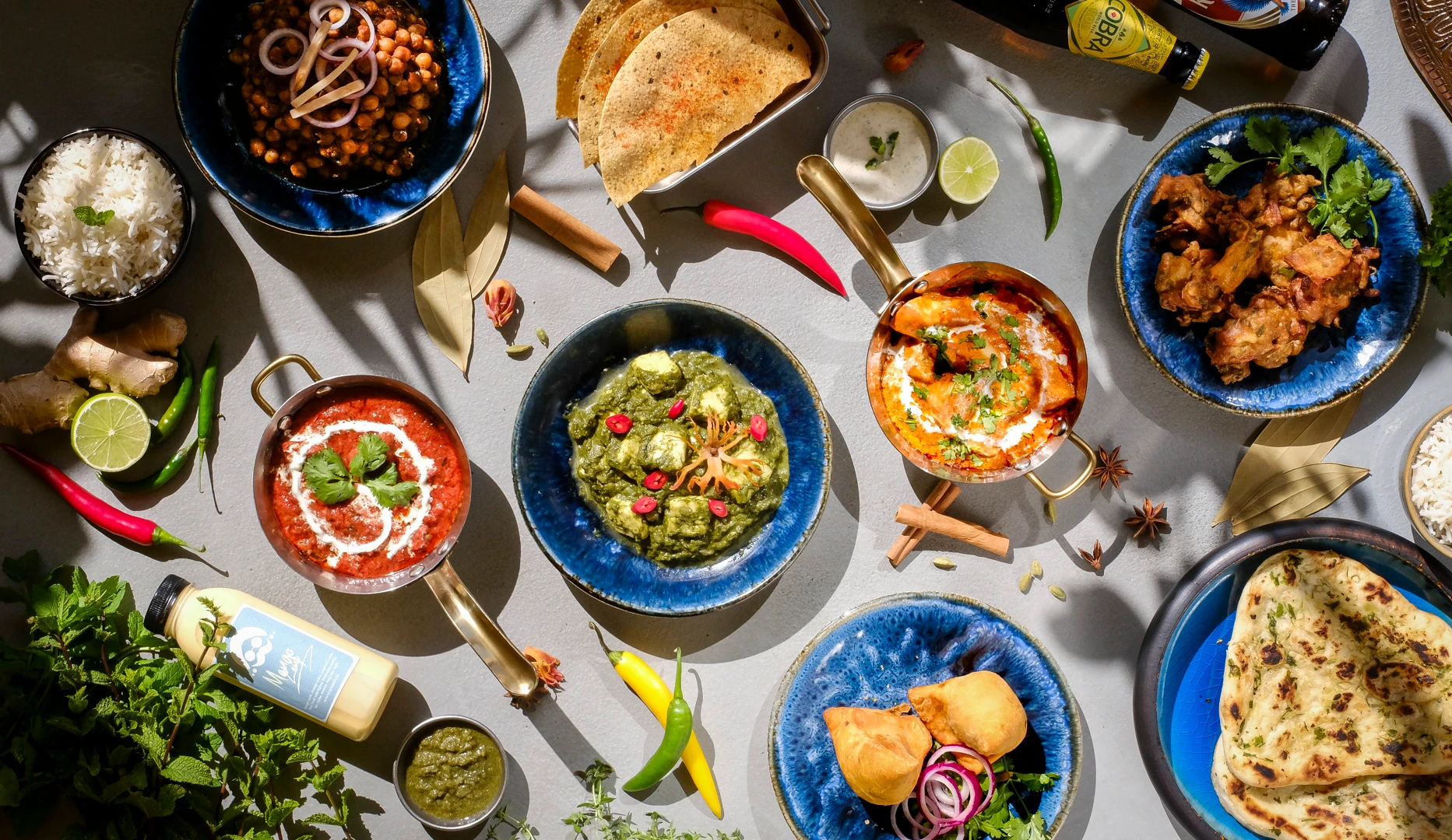 Selection of Inder'n dishes photographed for a campaign in 2025